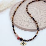 Κολιέ με χάντρες μάτι τίγρης