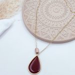 Κολιέ μπορντό σταγόνα