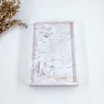 Παραλληλόγραμμος δίσκος πορσελάνης με εφέ μαρμάρου