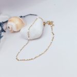 Αλυσίδα ποδιού ροζάριο λευκό