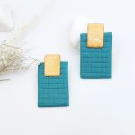 Σκουλαρίκια πηλού πετρολ