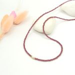 Κολιέ με ψιλές χάντρες γρανάδα