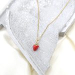 Κολιέ ατσάλι φράουλα