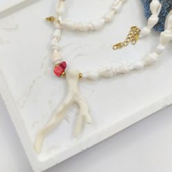 Κολιέ με κοχύλια και κοράλλι - Image 3