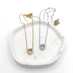 Καρδιά ατσάλι με στρας σε 2 χρώματα