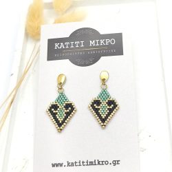 Σκουλαρίκια Κλοέ πράσινα - Image 3