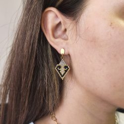 Σκουλαρίκια Κλοέ γκρι - Image 2