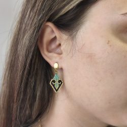 Σκουλαρίκια Κλοέ πράσινα - Image 2