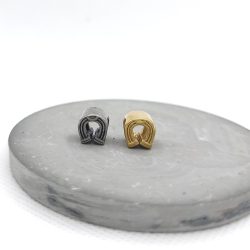 Charms χάντρα ατσάλι πέταλο σε 2 χρώματα