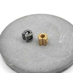 Charms χάντρα ατσάλι πέταλο σε 2 χρώματα - Image 2