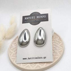 Σκουλαρίκια ατσάλι Ζήνα σε 2 χρώματα