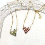 Καρδιά miyuki σε 2 χρώματα