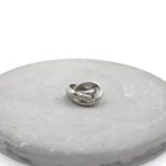 Charm  χάντρα ατσάλι τριπλός κρίκος σε ασημί χρώμα