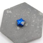 Charm χάντρα ατσάλι μπλε αστέρι