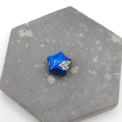 Charm χάντρα ατσάλι μπλε αστέρι