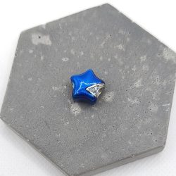 Charm χάντρα ατσάλι μπλε αστέρι - Image 4