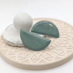 Σκουλαρίκια πηλού μπλε -πράσινο - Image 2
