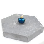 Charm χάντρα ατσάλι μπλε μήλο