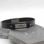 Βραχιόλι δερμάτινο με μαγνητικό κούμπωμα