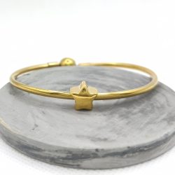 Charm χάντρα ατσάλι αστέρι σε χρυσό - Image 2
