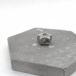 Charm χάντρα ατσάλι αστέρι με στρας - Image 3