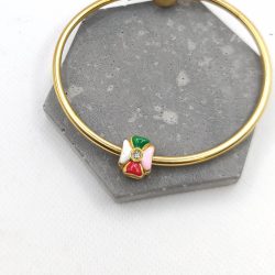 Charm χάντρα ατσάλι πολύχρωμος σταυρός - Image 2