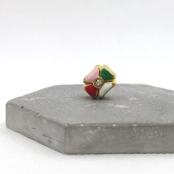 Charm χάντρα ατσάλι πολύχρωμος σταυρός - Image 3