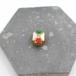 Charm χάντρα ατσάλι πολύχρωμος σταυρός