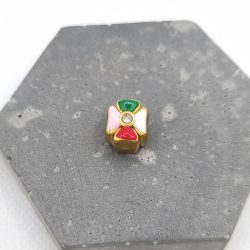 Charm χάντρα ατσάλι πολύχρωμος σταυρός