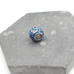 Charm χάντρα ατσάλι μπλε με αστέρια - Image 3