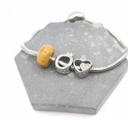 Charm χάντρα κίτρινος νεφρίτης - Image 2