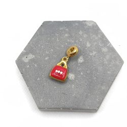 Κρεμαστό charm ατσάλι κόκκινη τσάντα