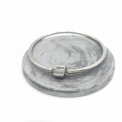 Βραχιόλι ατσάλι σταθερό με κούμπωμα για charm’s