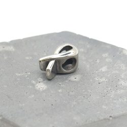 Charm χάντρα ατσάλι φιόγκος - Image 3