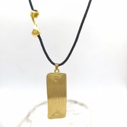 Μακρύ κολιέ με παραλληλόγραμμο ατσάλι - Image 2