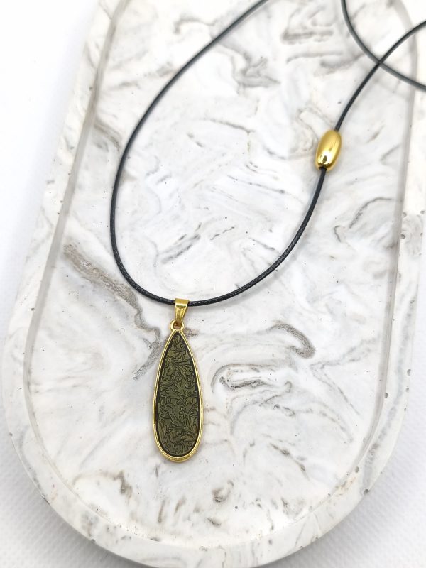 Μακρύ κολιέ σταγόνα floral