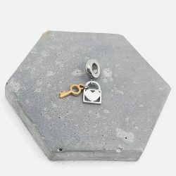 Κρεμαστό charm ατσάλι κλειδαριά με κλειδί