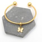 Κρεμαστό charm ατσάλι πεταλούδα με σμάλτο