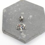 Κρεμαστό charm ατσάλι δέντρο με στρας