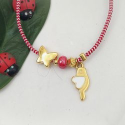 Μαρτάκι πεταλούδα με κρεμαστό πουλάκι - Image 2