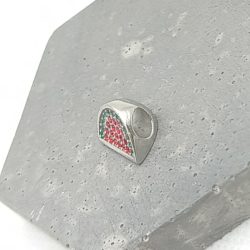 Charm χάντρα ατσάλι καρπούζι με στρας - Image 2