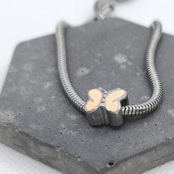 Charm χάντρα πεταλούδα με σμάλτο - Image 2