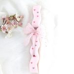 Χειροποίητη λαμπάδα σόγιας με κόσμημα καρδιά