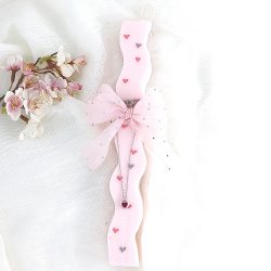 Χειροποίητη λαμπάδα σόγιας με κόσμημα καρδιά