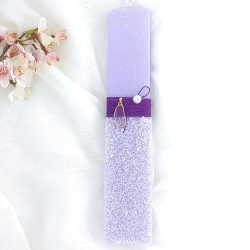 Αρωματική λαμπάδα μωβ με χάντρες