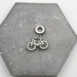 Κρεμαστό charm ατσάλι ποδήλατο με στρας