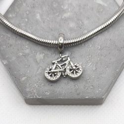 Κρεμαστό charm ατσάλι ποδήλατο με στρας - Image 2