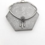 Charm χάντρα ατσάλι ονειροπαγίδα με κρεμαστά φτερά