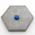 Charm χάντρα ατσάλι καρδιά μπλε