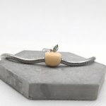 Charm χάντρα ατσάλι μήλο σομον